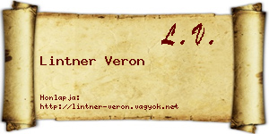 Lintner Veron névjegykártya